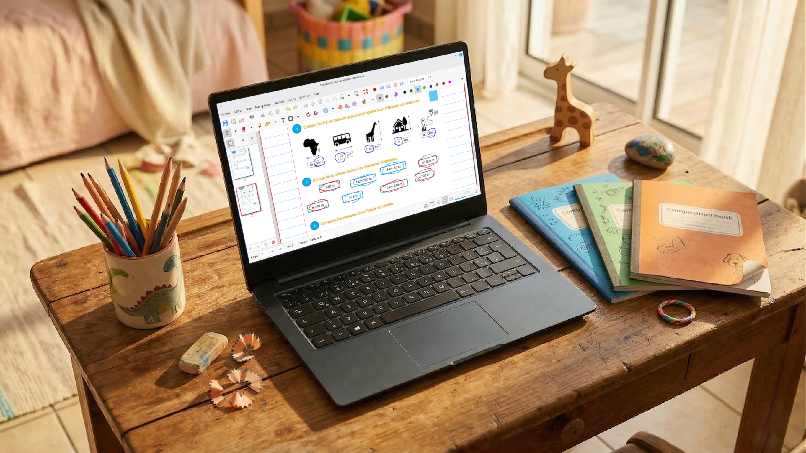 Outil Xournal sur Apprendys