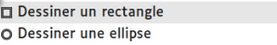 Outils Rectangle et Ellipse dans la barre d'outils pour tracer des formes parfaites